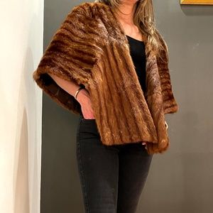 Vintage Fur Stole Capelet